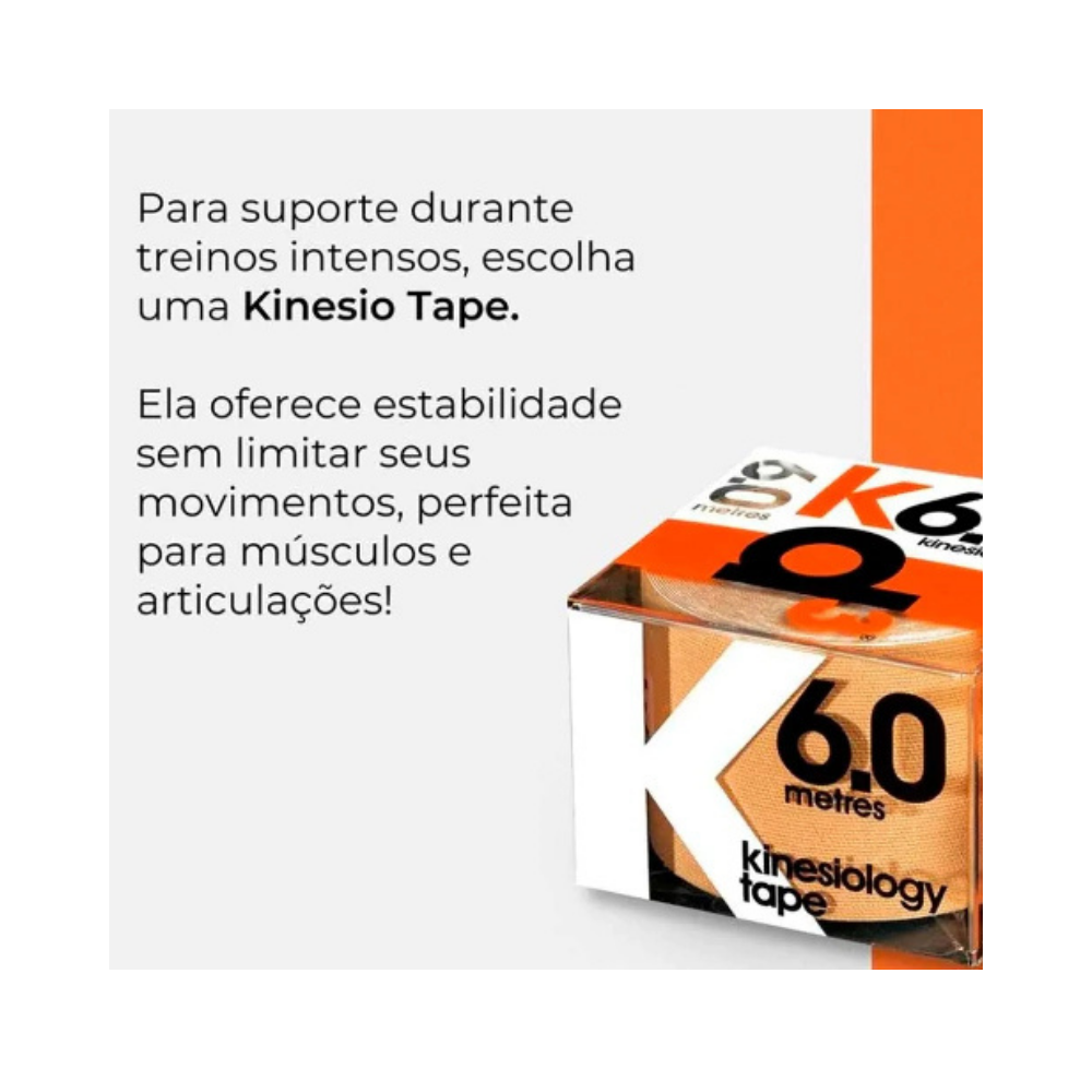 Bandagem Fita Kinesiológica Proteção Tape D3 50mm X 6 Metros - Imagem 2