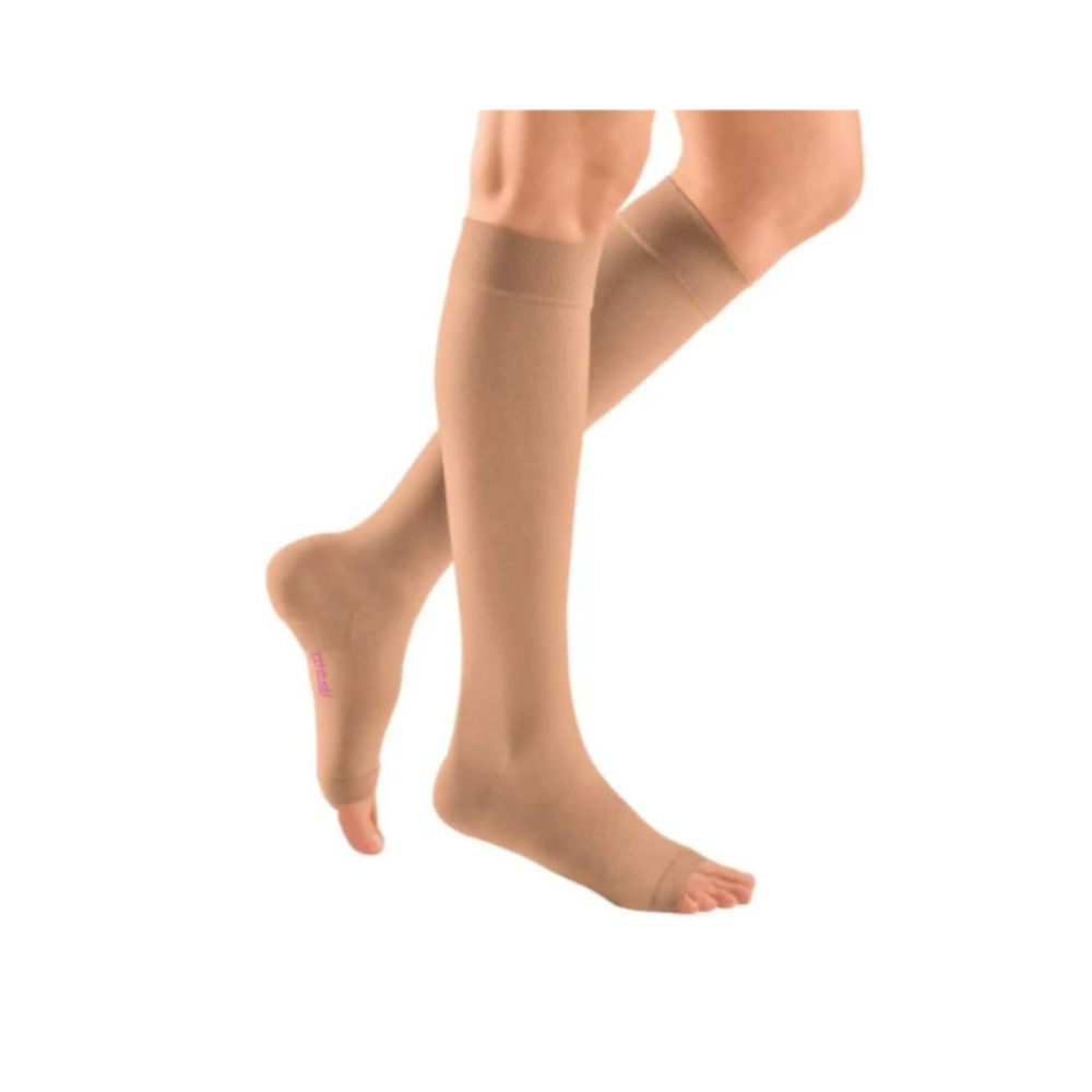Meia Medi Duomed Smooth, 23-32 mmHg, 3/4, cor: Caramelo