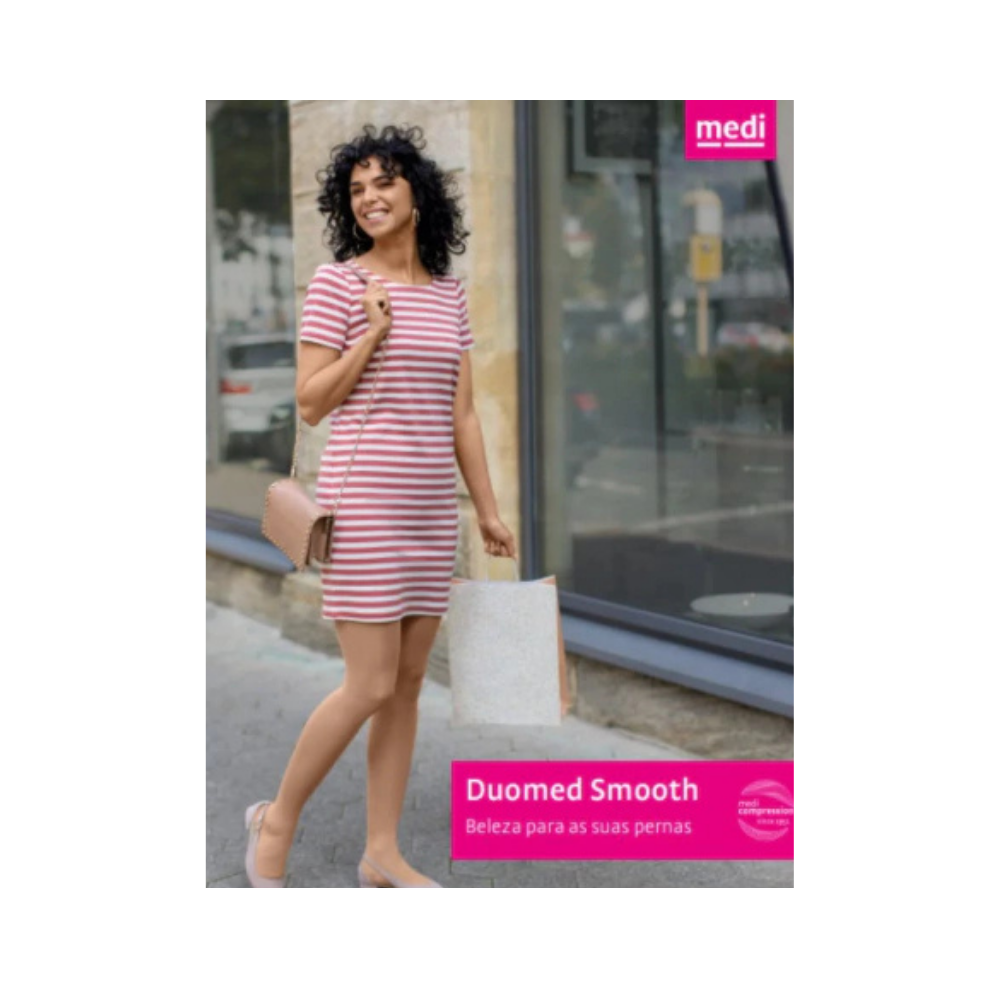 Meia Medi Duomed Smooth, 23-32 mmHg, 3/4, cor: Caramelo - Imagem 2