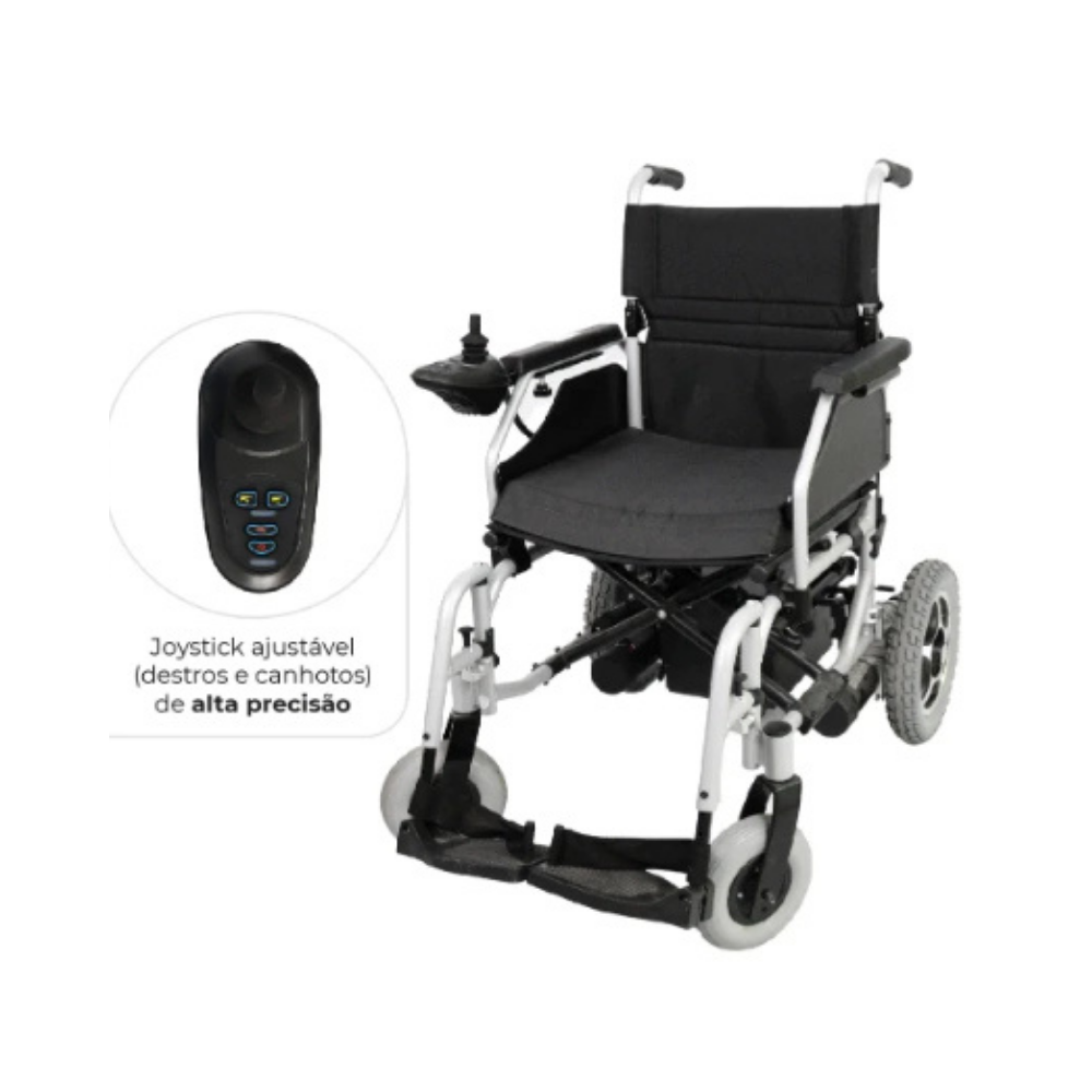 Cadeira de Rodas Motorizada em Alumínio Dobrável até 120 Kg D900 Dellamed - Imagem 3